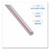 Boardwalk Wrapped Jumbo Straws, 7 3/4", Plastic, Red w/White Stripe, PK10000 BWKJSTW775S24